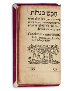 Hebrew). Five Scrolls - Chamesh Megiloth [only].