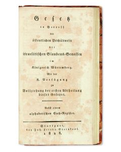 * Allgemeine Gewerbe-Ordnung im Königreich Würtemberg, mit dem Zusatz-Gesetze und der K. Bollziehungs-Instruktion.
