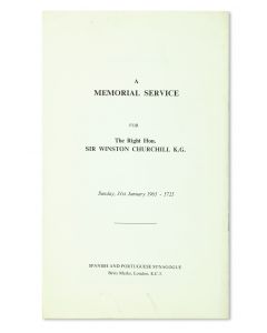 A Memorial Service for the Right Hon. Sir Winston Churchill, K.G. Sunday, 31st January, 1965 - 5725.