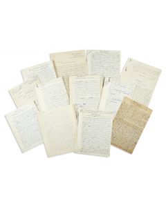 Attorney Dimitri Grigorivich Barsky (Chief defense lawyer for M.M. Beilis, 1871-1958). Autograph Manuscript written in Russian. Memoirs and Notes.