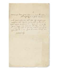 (The Chasan Sofer, 1835-83). Autograph Letter Signed written in Hebrew to Rabbi Binyamin Wolf Singer.