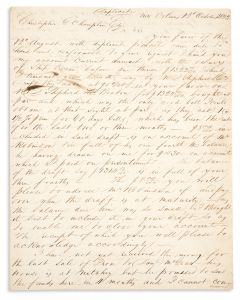  Autograph Letter Signed, written in English to Christopher G. Champlin of Newport, Rhode Island.