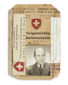 War and post-war document collage of Dr. Sándor Szendrő.
