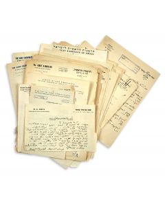 Group of c. 29 Letters and Documents by Chief Rabbis of Israel and of Tel-Aviv.