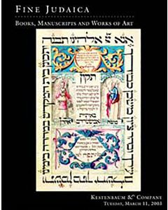 Fine Judaica: Printed Books, Manuscripts and Works of Graphic Art