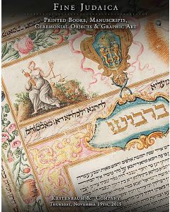 Fine Judaica: Printed Books, Manuscripts, Ceremonial Objects and Graphic Art