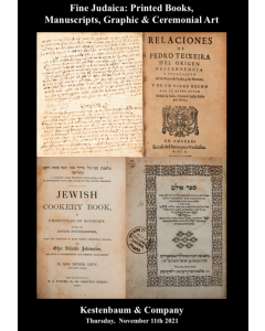 Fine Judaica: Printed Books, Manuscripts, Rabbinic Letters, Ceremonial & Graphic Art
