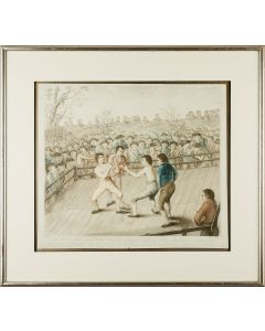 The Boxing Match between Richard Humphreys & Daniel Mendoza, at Odiham in Hampshire, on the 9th of January, 1788.