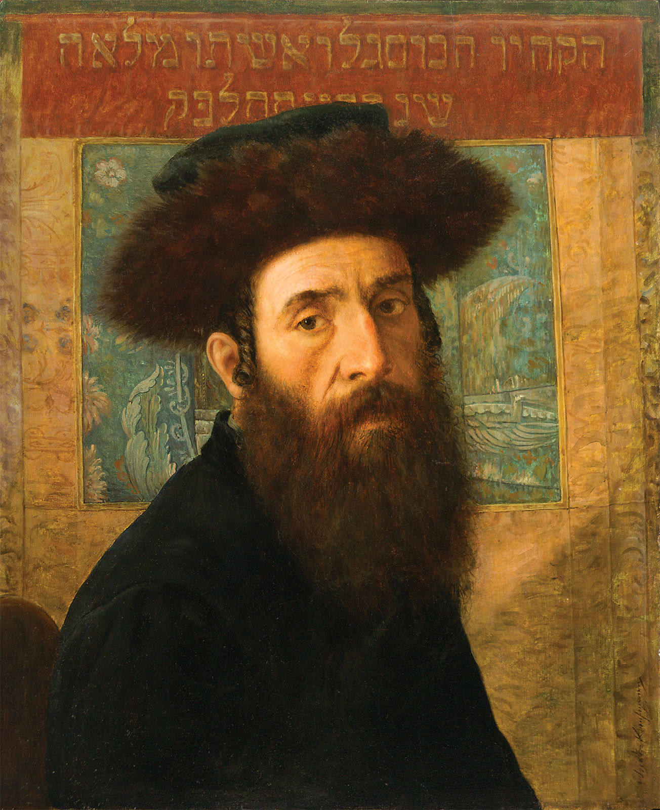 Isidor Kaufmann. <p>Hassidic Rabbi. <p>Oil on panel. 18 x 14 inches. <p>Sold at auction 22nd September, 2016. <p>Hammer-price: $210,000.