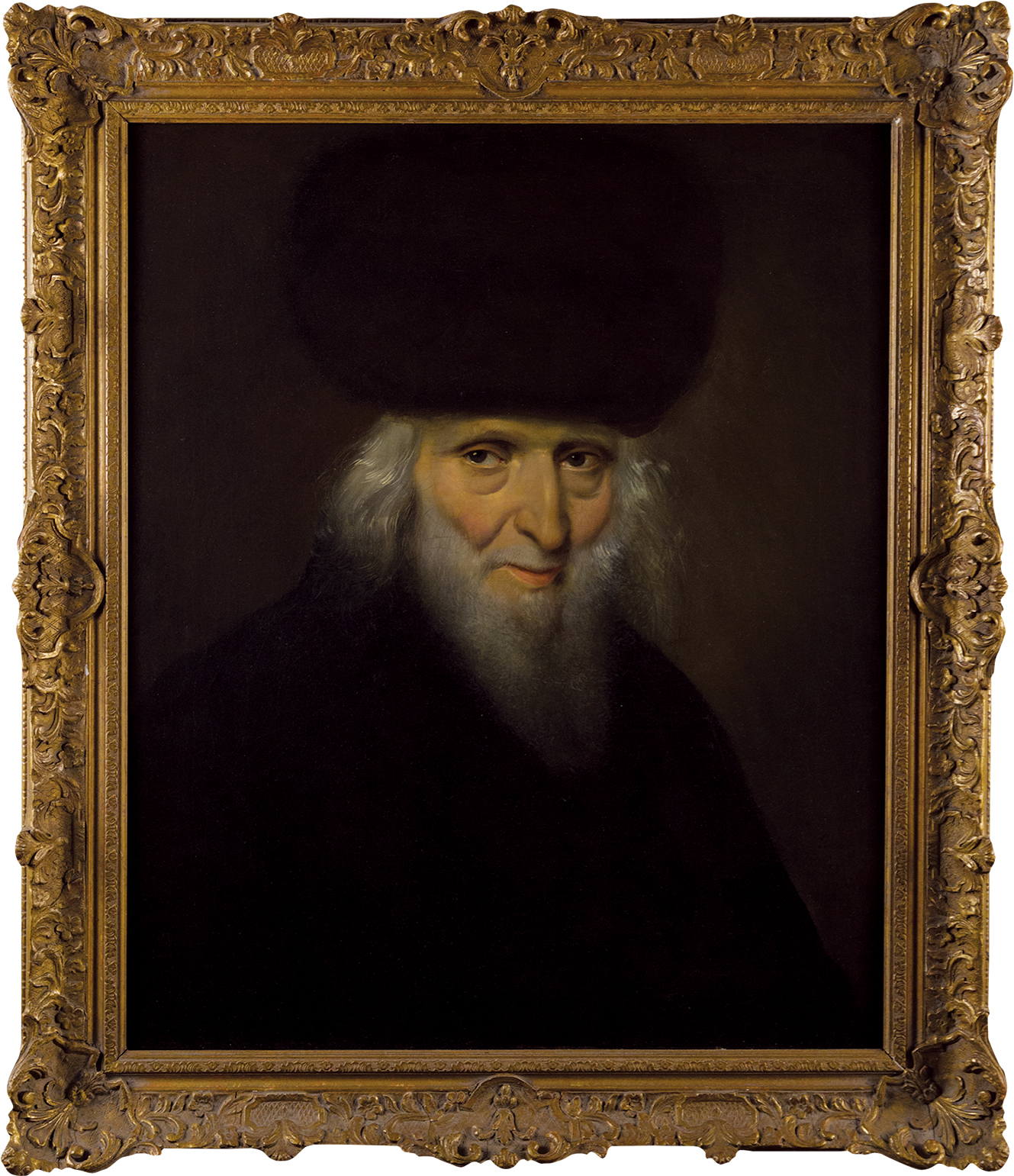 Half-length portrait of The Chasam Sofer, painted in his lifetime. <p> Josef Edward August von Gillern. c. 1835. <p>Sold at auction 8th March, 2018. <p>Hammer-price: $37,500.
